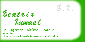 beatrix kummel business card